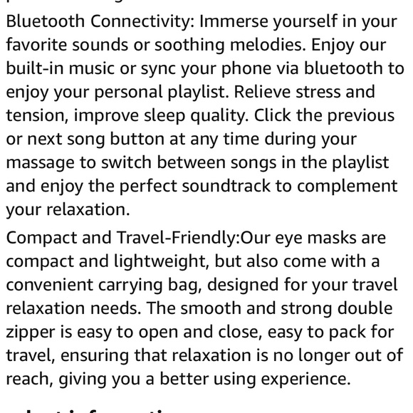 New Heated Bluetooth Eye Massager Mask with Music - Picture 10 of 15